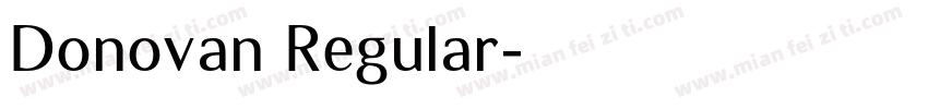Donovan Regular字体转换